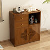 Jieshunxing tea cabinet office tea cabinet storage rack household tea cabinet tea table table side cabinet tea tea set storage storage cabinet without drawer single door three layers 35 long