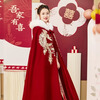 Libaixin 2025 New Chinese Style Bridal Xiuhe Cloak Wedding Shawl with Winter Thickened Hanfu Large Fur Collar Cloak Burgundy Style A Thickened One Size