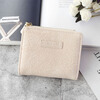 Bags for women 2022 wallet women's short student Korean version cute fresh folding simple literary forest buckle women's bag painted green