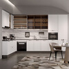 Sophia Cabinet European simple kitchen cabinet quartz stone stove cupboard integrated cabinet kitchen storage furniture customization 7m package (3m base cabinet + 3m countertop + 1m wall cabinet)