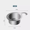 YUANZU Swan Drain Basket Kitchen Sink Special Stainless Steel Hanging Rack Dry and Wet Separation Hook Garbage Wash Vegetable Filter Basket Stainless Steel Swan Drain Basket Large Depth 8cm