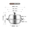 MAXCOOK 304 stainless steel steamer household large-capacity steamer thickened double bottom steaming soup pot gas stove induction cooker universal visible high arch cover steamer MCZ7164 1 layer 36cm