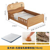 Door-to-door delivery solid wood children's bed with guardrails solid wood children's bed with guardrails 1.2 meters for boys and girls solid wood color 1.5 meters 1.35 all solid wood double side guardrail bed + 10cm skin-friendly 1200*2000