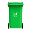 Kelibang outdoor trash can, large thickened 100L commercial plastic sanitation belt with cover wheel, industrial area property flip-top peel box, green KB1001-1