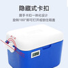 ICERS Eisens 5L outdoor PU insulated box, household vehicle-mounted pharmaceutical insulin refrigerator, breast milk cold chain transport box 5L blue and white (6 sides PU material) comes with 1 ice box + 4 ice bags with temperature display
