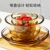 MAXCOOK high borosilicate glass bowl, heat-resistant glass bowl, soup bowl, instant noodle bowl, 920ml amber medium size MCFT6654