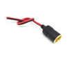 XMSJ car cigarette lighter female socket high-power pure copper socket car cigarette lighter power supply modified car charger base 12v24v 35CM long + 1 square wire female socket