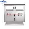 Qiaobolai is suitable for outdoor trash cans, stainless steel trash cans, sanitation classification trash cans, outdoor peel bins, large residential areas, 304 stainless steel double barrels E