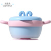 COOKSS baby food bowl constant temperature water-filled thermal insulation bowl 316 stainless steel baby infant eating children's tableware light blue