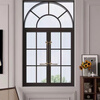 Vinoa French iron retro casement window restaurant cafe arched floor-to-ceiling window indoor study attic window customization width 80 height 120 with glass