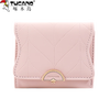 Woodpecker (TUCANO) wallet women's short style new women's folding large capacity coin purse ins cute flower student wallet black