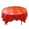 Thickened disposable tablecloth for wedding red wedding banquet happy event round table thickened hotel tablecloth plastic pvc tablecloth waterproof and oil-proof 1.6*1.6m dragon and phoenix in auspiciousness 10 sheets