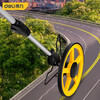 Deli electronic distance measuring wheel digital display hand push wheel ruler roller distance measuring instrument engineering high-precision mechanical ground measuring 318mm double folding wheel distance meter