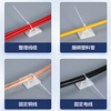 Biaz cable tie holder, nylon cable tie, adhesive cable tie holder buckle, 3M glue self-adhesive wire organizer, cable buckle clip, wire clip, wire clamp, black, 100 sets