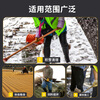 Mandelai snow shovel pusher snowboard pusher snow shovel manganese steel sled shovel large snow shovel tool de-icing ice-breaking shovel + 1.3 meter solid wood pole