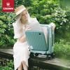 CROWN multifunctional front-opening side-opening zipper suitcase travel suitcase trolley suitcase with 15% expansion capacity 5020 sapphire color expandable 20 inches front opening cover can be boarded