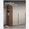 Zhijinxuan wardrobe bedroom solid wood wardrobe whole house custom-made two-door three-door European-style household color-blocking cream gray large wardrobe combination 280*60*240 six-door main cabinet + top cabinet + corner cabinet ecological board