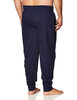 Fruit of the loom men's knitted jogging casual pajamas, solid color leg design, dual-use for home and sports in winter, front pockets, navy blue Small