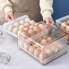 Home Story Japanese refrigerator egg storage box with lid, special drawer-type food-grade freezer crisper, kitchen storage artifact, double-layer drawer-type egg box (2 pieces)