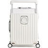 Aivas step by step suitcase 20 inches wide trolley suitcase men's aluminum frame trolley case women's boarding suitcase temperament smoky white