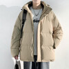 TonLion 2025 Men's Hooded Jacket Down Jacket Korean Style Youth Bread Jacket