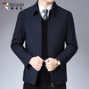 Woodpecker (TUCANO) jacket men's coat business solid color lapel casual fashion versatile middle-aged and elderly men's tops Navy XL