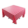 Meihangxuan disposable tablecloth square plastic printed tablecloth thickened tablecloth for home restaurant and catering 1.6m red grid 10 sheets/pack