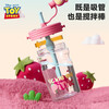 Disney children's water cup, direct drinking straw cup, high-looking doll learning drinking cup, removable and washable baby water cup with strap 670ml Strawberry Bear