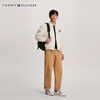 Tommy Hilfiger reversible autumn and winter men's and women's casual American college all-over printed baseball collar bomber jacket off-white/printed AEF M (recommended 135-150 pounds)