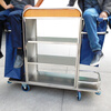 Wen Yijia customized linen cart stainless steel single-sided and double-sided hotel room service cart cleaning cart work cart room entrance cart B1 model thickened double-pass fully equipped