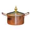 Tongweiju single-person induction cooker copper hot pot pure copper thickened meal-sharing small hot pot self-service small copper pot for one person for restaurant use electromagnetic gas universal model / inner diameter 16cm