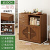 Jingci tea cabinet household tea room tea rack Bogu rack tea cabinet storage rack Chinese tea table table side cabinet tea set storage rack three layers long 50 left double drawer double door style thickened and reinforced