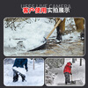 Mandelai snow shovel pusher snowboard pusher snow shovel manganese steel sled shovel large snow shovel tool de-icing ice-breaking shovel + 1.3 meter solid wood pole
