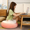 Packers tatami Japanese futon cushion household floor chair cushion lazy bedroom floor round cushion bay window cushion Macaron blue and yellow 40CM