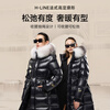 Govan Black Gold Goose Down Jacket Queen 4.0 Eight-lattice Fur Collar Women's Down Jacket Couture Queen Black M