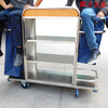 Jingxinda hotel linen cart stainless steel single-sided and double-sided hotel room service cart cleaning cart work cart room entrance cart cart B type double-pass fully assembled welding type