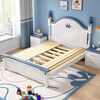Tongli solid wood children's bed boy bed princess bed modern simple boy bed girl bed student bed single bed pink single bed including installation 1.5m*2.0m
