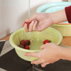 Nanluo Kitchen Plastic Rice Washing Sieve Fruit Basket Vegetable Basket Fruit Basket Washing Fruit Basket Vegetable Basin Fruit Basin Vegetable Basket Washing Rice Basket Small Size 1 (21.5cm 7cm) 2.5L