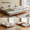 Genji Muyu solid wood double bed spliced large bed small bed detachable single bed widened children's bed (rubber wood) children's bed 1.5*2m (excluding pad)