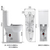 Wall row toilet household left and right drainage rear row horizontal row side row direct flush toilet anti-large diameter toilet large apartment right drainage free sewage pipe other/other