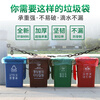 Weijia large garbage bag blue medium 60*80cm40L recyclable classified garbage bag thickened commercial flat mouth property garbage bag 50 pieces
