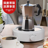Tianxi (TIANXI) Moka Pot Home Italian Coffee Maker Hand Grinding Coffee Machine Hand Brewing Concentrated Extraction Outdoor Coffee Pot Silver-Medium 140ml