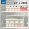 LOCK&LOCK refrigerator time-keeping dumpling storage box microwaveable food-grade egg box household dumplings and buns refrigeration box two-layer time-keeping egg box mint green 48 compartments