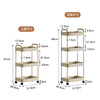 Yupin trolley storage rack kitchen bedroom floor-standing multi-layer snack baby products storage rack dormitory ZW52 four-story