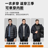 Luo Meng goose down + multi-wear hooded down jacket men's autumn and winter new style removable liner thickened warm jacket navy blue L (175) (recommended 120-140 pounds)