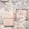 Samsonite suitcase 22-inch trolley case SNIDEL co-branded gold box HH5 light brown checked box
