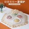 Jidaocook extra large foldable dining table cover fly-proof meal cover vegetable cover household dust cover breathable vegetable cover umbrella style single bone thickened 80 cm