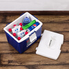IRIS CL-15 car insulated cooler, about 15 liters, outdoor picnic cold and warm box, blue