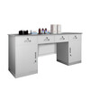 Huihuang Yongwei steel workbench gray white 4 buckets 2 doors 1.8 meters wide clinic hospital disposal table medicine dispensing table