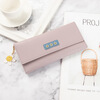 SHU GUO ER New Wallet Women's Long Style Simple Small Fresh Cute Student Large Capacity Multiple Card Slots Student Clutch Women Pink